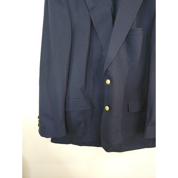 Brooks Brothers 1818 Men Blazer 45R Dark Blue Gold Buttons Classic Sport Coat - Picture 5 of 14